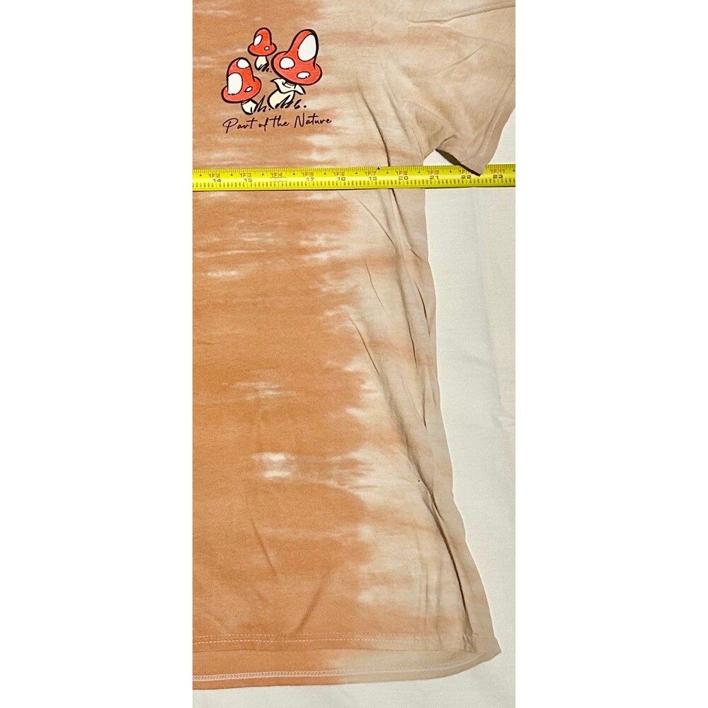 Vintage Smurf T Shirt Sz Large Pale Orange/white Tie Die - Picture 4 of 5